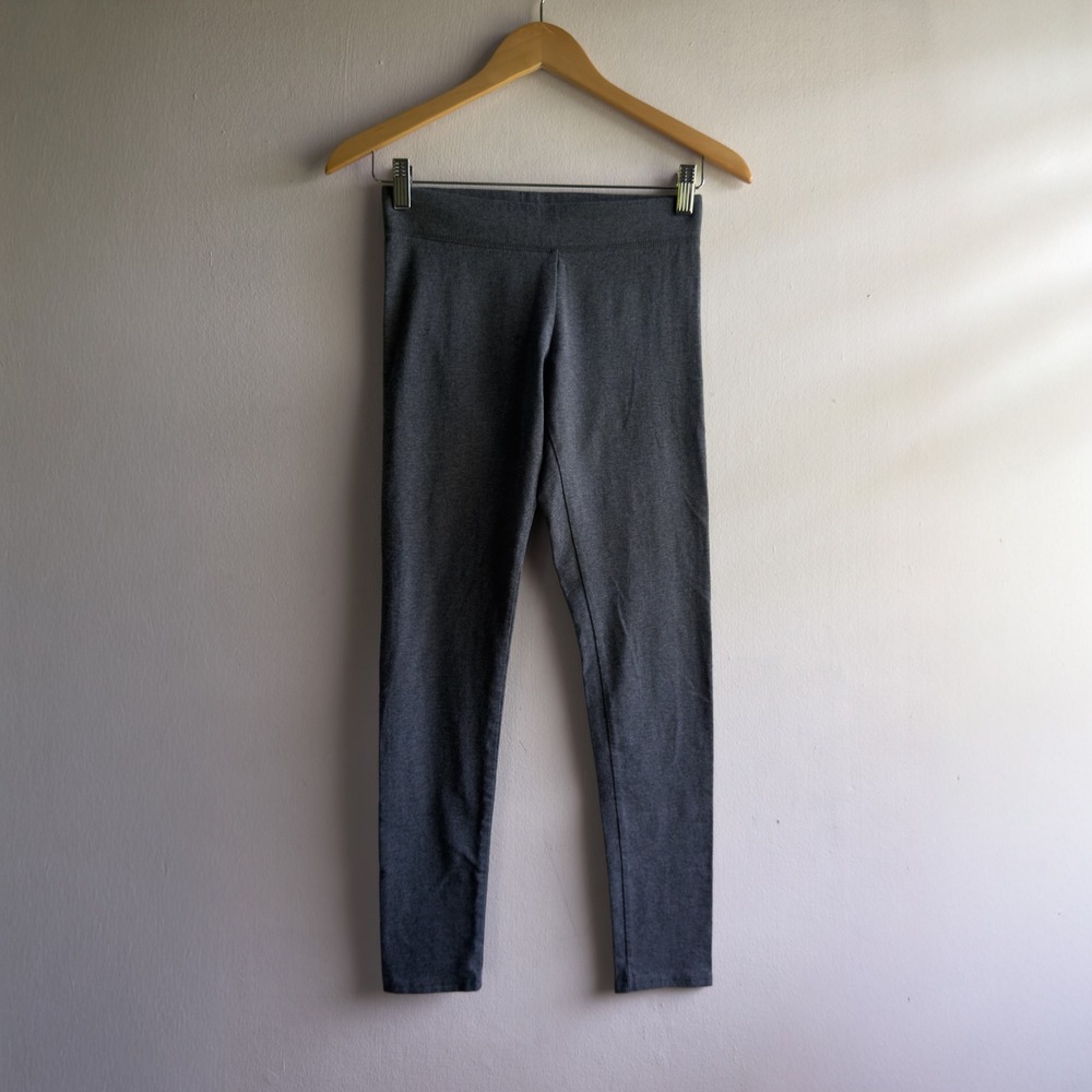 Aerie Heathered Gray Slim Fit Leggings Women Small Dark Grey Minimalist Stretch